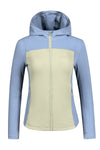 Color Block Zipper Hooded Workout Jacket