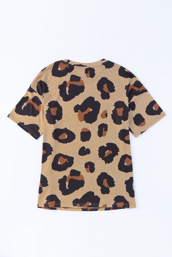 PACK25219373-20-1, PACK25219373-20-2, Leopard Boyfriend Print Loose T Shirt