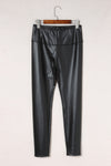 PACK7711210-2-1, Black Faux Leather High Waist Skinny Leggings