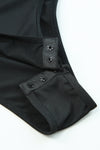 PACK6421170-2-1, Black Rhinestone O-neck Long Sleeve Bodysuit