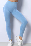 PACK265156-4-1, Sky Blue Butt Lift High Waist Ankle Length Yoga Pants