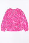 PACK25117535-10-1, Pink Split Neck Fall Printed Crinkled Blouse
