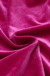 PACK6117352-6-1, PACK6117352-6-2, Rose Long Sleeve Ruffle Velvet Button Up Dress