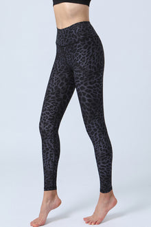  Black Leopard Print High Waist Active Leggings