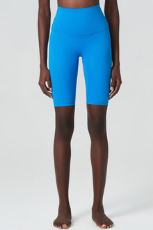  LC265401-P305-S, LC265401-P305-M, LC265401-P305-L, LC265401-P305-XL, Blue High Waist Seamless Skinny Active Shorts