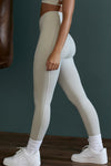 LC265409-P15-S, LC265409-P15-M, LC265409-P15-L, LC265409-P15-XL, Beige Arched Waist Seamless Butt Lifting Pocketed Active Leggings