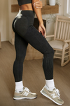 LC265423-P2-S, LC265423-P2-M, LC265423-P2-L, Black Solid Regular One Piece Yoga Pants