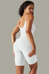 LC260343-P1-S, LC260343-P1-M, LC260343-P1-L, LC260343-P1-XL, White Daily Bodycon One Piece Yoga Bodysuit