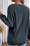 PACK25312934-P2011-1, Dark Grey JOLENE Ribbed Corded Oversized Sweatshirt