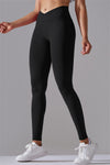 LC265427-P2-S, LC265427-P2-M, LC265427-P2-L, LC265427-P2-XL, LC265427-P2-2XL, Black Regular Solid Active Yoga Pants