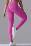 LC265427-P106-S, LC265427-P106-M, LC265427-P106-L, LC265427-P106-XL, LC265427-P106-2XL, Bright Pink Regular Solid Active Yoga Pants