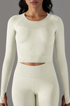 LC264621-P1-S, LC264621-P1-M, LC264621-P1-L, White Solid Round Neck Daily Yoga Top