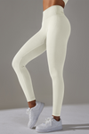 PACK265428-P1-1, White High Waist Ankle-length Yoga Pants