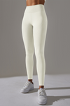 PACK265428-P1-1, White High Waist Ankle-length Yoga Pants