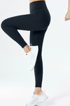 LC265431-P2-S, LC265431-P2-M, LC265431-P2-L, LC265431-P2-XL, Black High Waist Tummy Control Pocketed Active Leggings