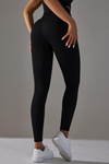 LC265434-P2-S, LC265434-P2-M, LC265434-P2-L, Black Active High Waist Solid Yoga Pants