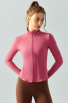 LC264626-P303-S, LC264626-P303-M, LC264626-P303-L, LC264626-P303-XL, Mineral Red Active Zipper Long Sleeve Yoga Jacket