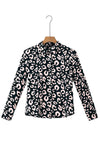 PACK2554371-P2-1, Black Leopard Print Button Up Long Sleeve Shirt