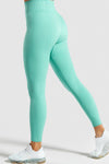 LC265441-P2209-S, LC265441-P2209-M, LC265441-P2209-L, Moonlight Jade Solid Color High Waist Butt Lifting Active Leggings