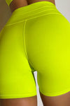 LC2611600-P1909-S, LC2611600-P1909-M, LC2611600-P1909-L, Pear Green Push up Sports Bra and High Waist Shorts Yoga Set