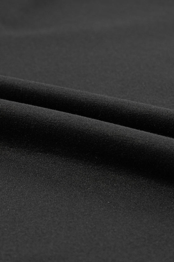 PACK15649-P2-1, Black Solid Half Zipped Drawstring High Waist Lounge Set