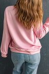 PACK25317102-10-1, PACK25317102-10-2, Pink LOVER Puff Print Drop Shoulder Pullover Sweatshirt