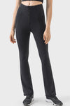 PACK265457-P2-1, Black Exposed Seam High Waist Zipped Active Pants