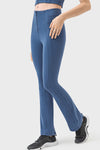 PACK265457-P905-1, Sail Blue Exposed Seam High Waist Zipped Active Pants