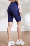 PACK265462-P105-1, Bluing Solid High Waist Butt Lifting Biker Shorts