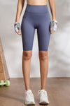 PACK265462-P604-1, Ashleigh Blue Solid High Waist Butt Lifting Biker Shorts