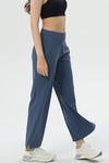 PACK265458-P705-1, Real Teal High Waist Split Flare Yoga Pants