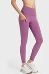 PACK265469-P308-1, Valerian Solid Color High Waist Active Leggings with Side Pocket