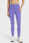PACK265469-P408-1, Lilac Solid Color High Waist Active Leggings with Side Pocket