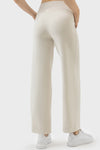 PACK265474-P1-1, White Drawstring Waist Wide Leg Sweatpants