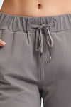 PACK265479-P11-1, Gray Skinny Drawstring Waist Workout Pants
