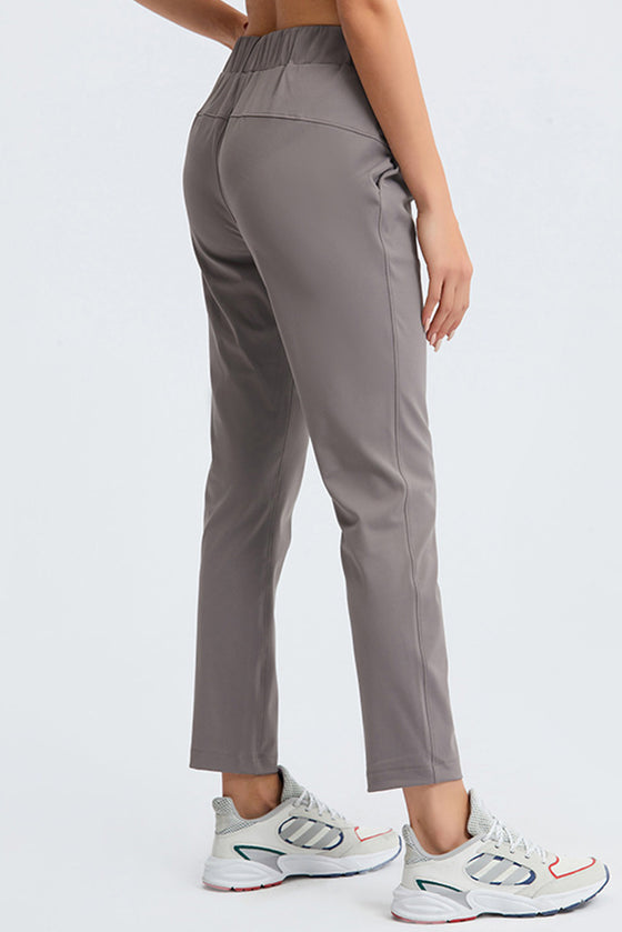 PACK265479-P11-1, Gray Skinny Drawstring Waist Workout Pants