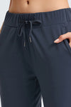 PACK265479-P605-1, Navy Blue Skinny Drawstring Waist Workout Pants
