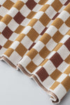 PACK276256-P1722-1, Brown Checkered Ribbed Trim Knit Sweater Vest