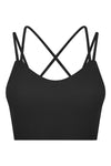 PACK264697-P2-1, Black Solid Color Strappy Crisscross Ribbed Sports Bra