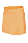 PACK265482-P3014-1, Grapefruit Orange Multi Pockets Elastic High Waist Yoga Skorts