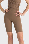 PACK265483-P1016-1, Camel High Waist Tummy Control Seamless Active Shorts