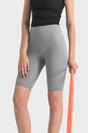 PACK265483-P3011-1, Medium Grey High Waist Tummy Control Seamless Active Shorts