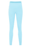 PACK265487-P4-1, Light Blue Solid Color Double Sided Brushed Fitness Active Leggings