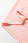 PACK25224987-10-1, Pink Rhinestone LOVE Bowknot Crew Neck Short Sleeve Top