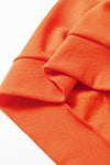 PACK25317264-P14-1, Orange Frayed Patch Graphic High-low Hem Sweatshirt