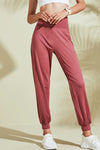 PACK265516-P303-1, Mineral Red Cross Back High Waist Active Jogger Pants