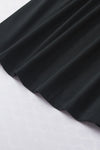 PACK25223649-P2-1, Black Contrast Lace Sleeve Keyhole Decor Top