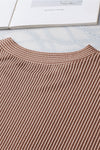 PACK25223640-P7016-2, Smoke Gray Corded Textured Crew Neck T-shirt