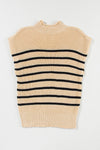 PACK2724178-P6016-2, Parchment Striped Ribbed Knit High Neck Sweater