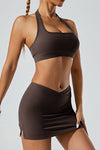 PACK264749-P7017-1, Chicory Coffee Halter Square Neck Open Back Fitness Bra